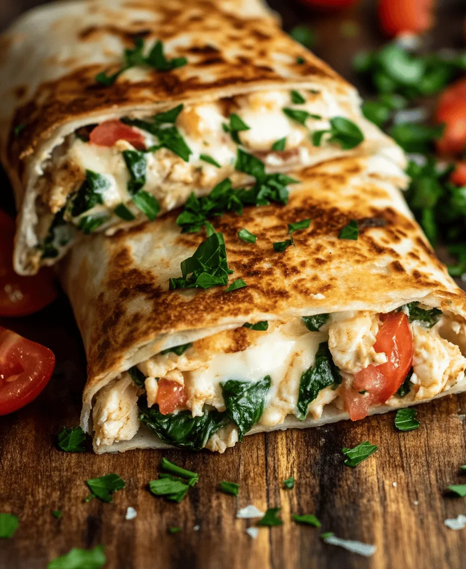 Are you on the hunt for a quick, satisfying meal that can effortlessly please a crowd? Look no further than Cheesy Garlic Chicken Wraps. This culinary gem combines tender chicken, savory garlic, and a melty cheese blend, all wrapped snugly in a soft tortilla. Perfect for busy weeknights or casual gatherings, these wraps are not only delicious but also incredibly easy to make. Whether you're a seasoned home cook or just starting your culinary journey, this recipe caters to diverse tastes and dietary preferences, making it a versatile addition to your meal rotation.