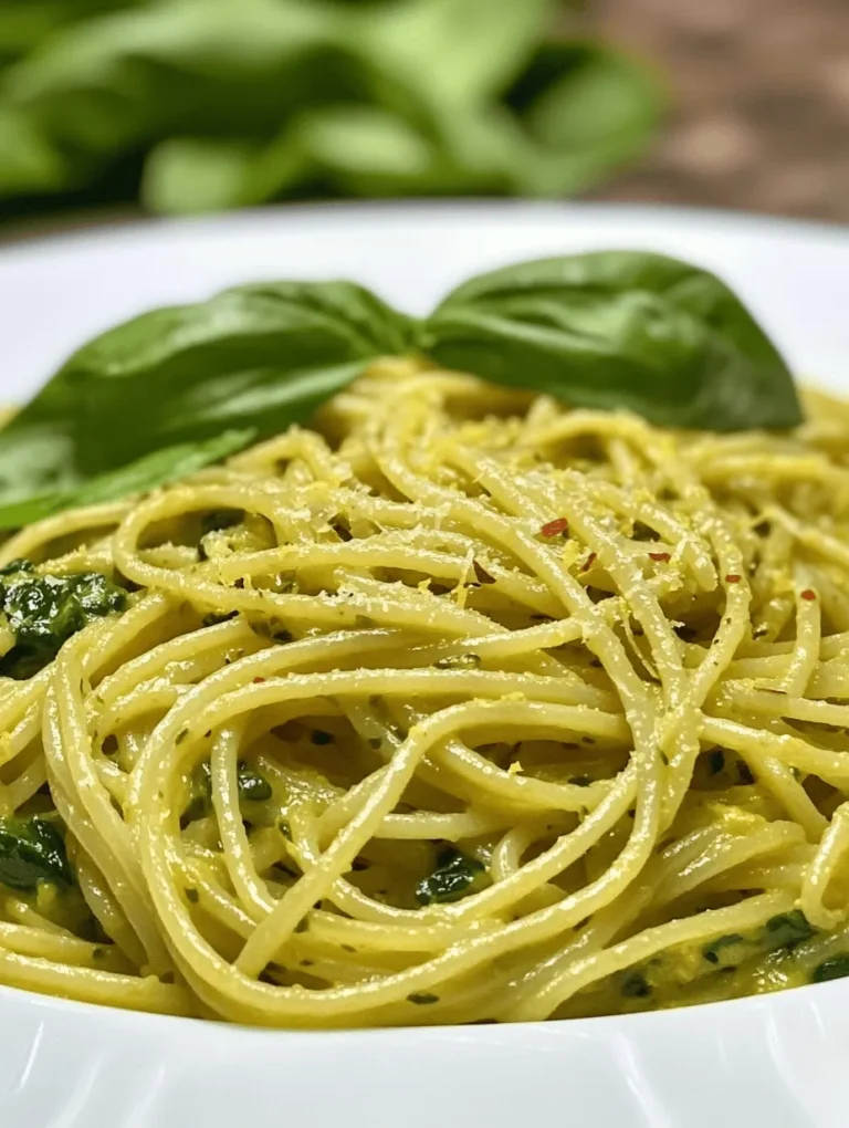 When it comes to quick and delightful weeknight dinners, few dishes can rival the charm and simplicity of Lemon Spinach Pasta. This vibrant dish, brimming with fresh flavors, is not only a feast for the eyes but also a nourishing meal that packs a nutritious punch. The combination of al dente pasta, sautéed spinach, and a zesty lemon dressing creates a harmonious balance that tantalizes the taste buds while providing essential vitamins and minerals.
