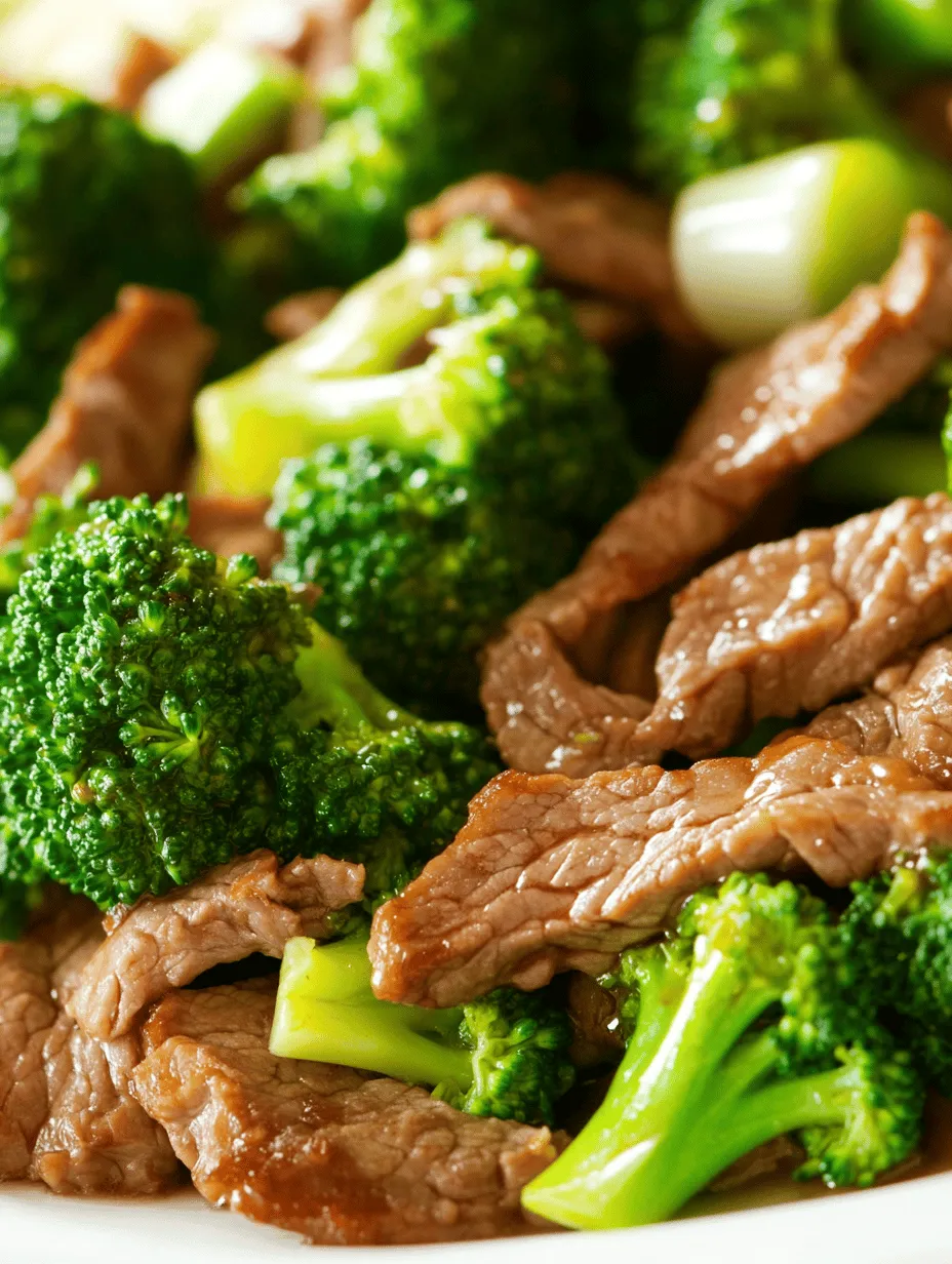 The savory Chinese beef and broccoli stir-fry is a beloved dish that holds a prominent place in the hearts and kitchens of many. With its origins deeply rooted in Chinese cuisine, this dish not only delights the palate but also exemplifies the culinary art of balancing flavors and textures. The combination of tender beef, crisp broccoli, and a rich sauce creates a harmonious blend that is both satisfying and nutritious.