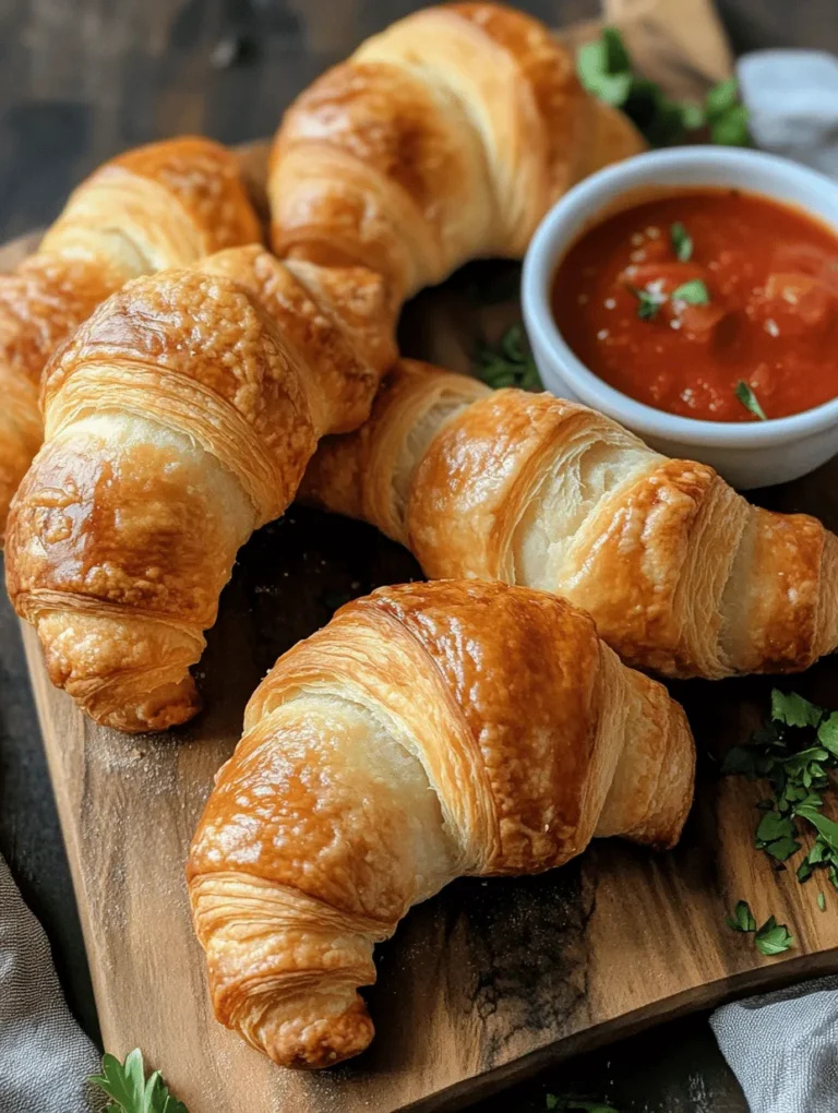 Welcome to the world of indulgent flavors and delightful textures with our Mozzarella Pepperoni Croissant Rolls recipe! If you're looking for a quick and easy snack or appetizer that will impress your family and friends, this recipe is just what you need. Imagine buttery, flaky croissants filled with a savory blend of gooey mozzarella cheese and zesty pepperoni, perfect for any occasion from cozy family gatherings to lively game days. The best part? This recipe utilizes simple ingredients that you might already have in your kitchen, making the joy of baking accessible to everyone. So, roll up your sleeves and get ready to explore the deliciousness of these croissant rolls!