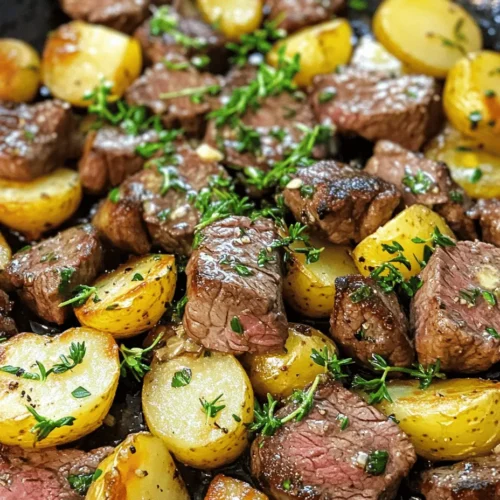 Welcome to the world of savory simplicity with our Garlic Butter Steak and Potatoes Skillet recipe! This dish is not just a meal; it's an experience that combines the rich and buttery flavors of garlic with tender, juicy steak and crispy potatoes. With its mouthwatering aroma and irresistible taste, this skillet dish has become a favorite for many home cooks looking to impress family and friends without spending hours in the kitchen.