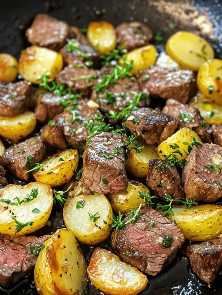 Welcome to the world of savory simplicity with our Garlic Butter Steak and Potatoes Skillet recipe! This dish is not just a meal; it's an experience that combines the rich and buttery flavors of garlic with tender, juicy steak and crispy potatoes. With its mouthwatering aroma and irresistible taste, this skillet dish has become a favorite for many home cooks looking to impress family and friends without spending hours in the kitchen.