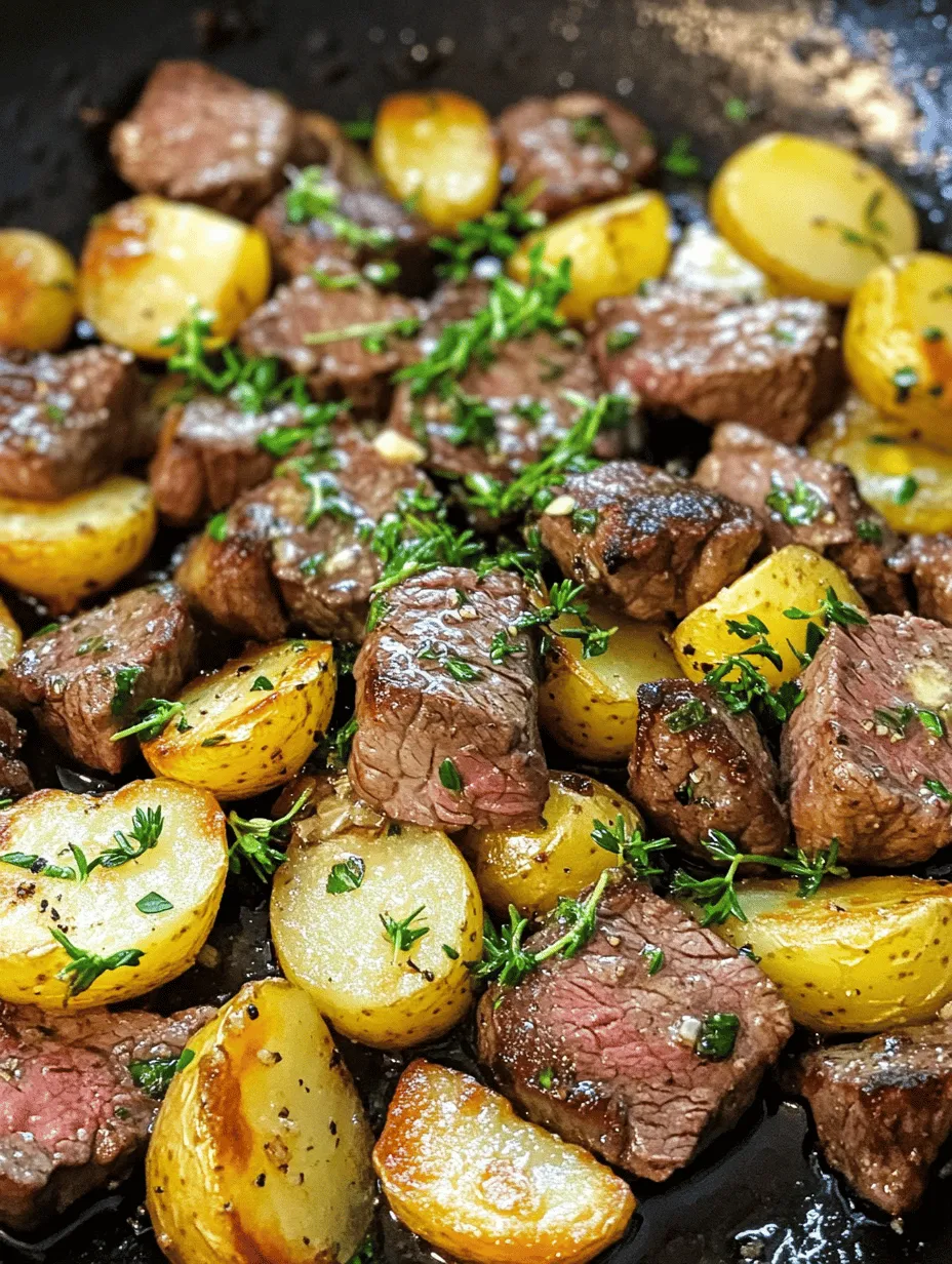 Welcome to the world of savory simplicity with our Garlic Butter Steak and Potatoes Skillet recipe! This dish is not just a meal; it's an experience that combines the rich and buttery flavors of garlic with tender, juicy steak and crispy potatoes. With its mouthwatering aroma and irresistible taste, this skillet dish has become a favorite for many home cooks looking to impress family and friends without spending hours in the kitchen.
