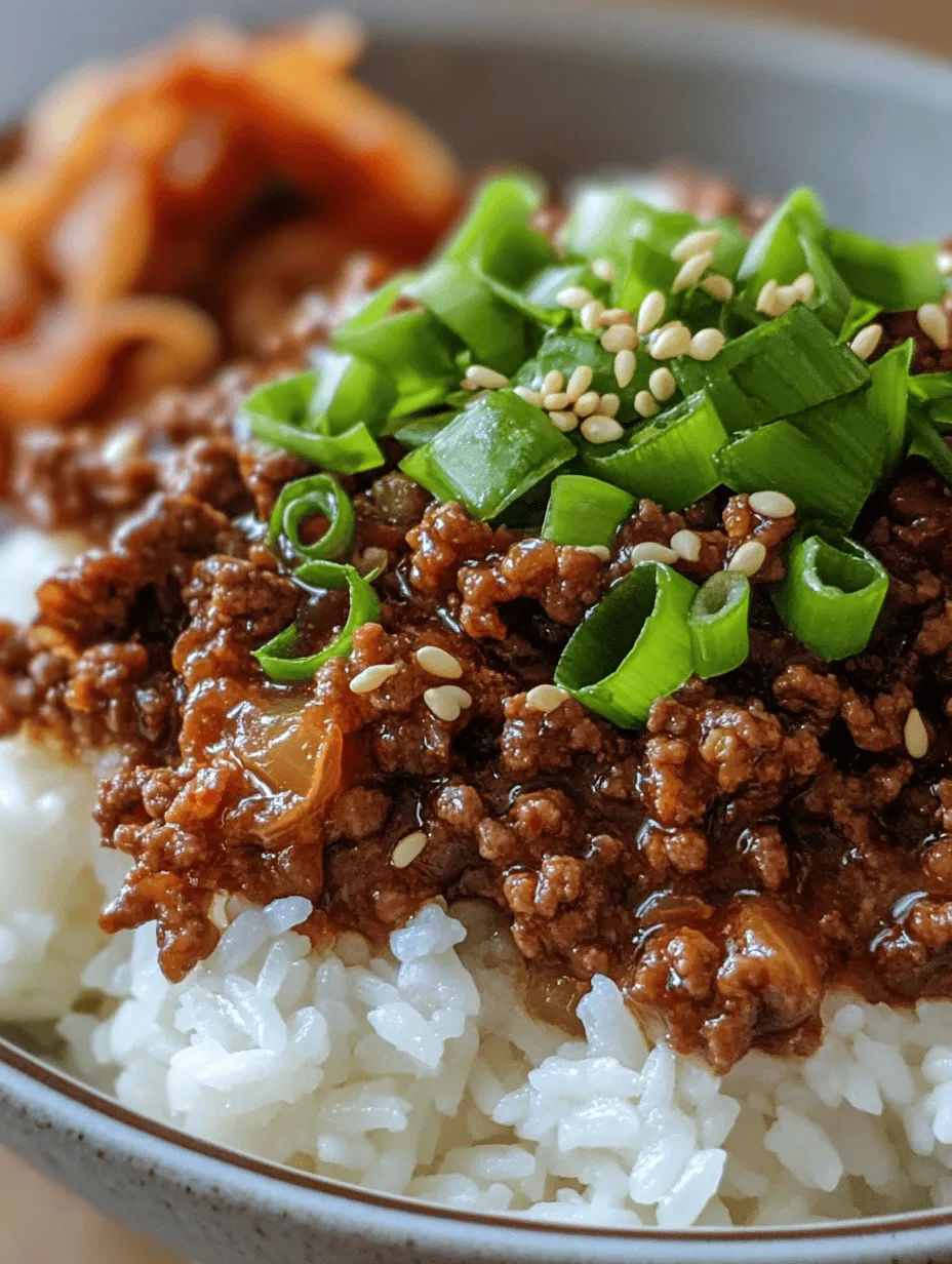 To create the perfect Korean Ground Beef Bowl, it's essential to understand the key ingredients that contribute to its irresistible flavor profile. Each element plays a crucial role in crafting a dish that is both satisfying and rich in taste.