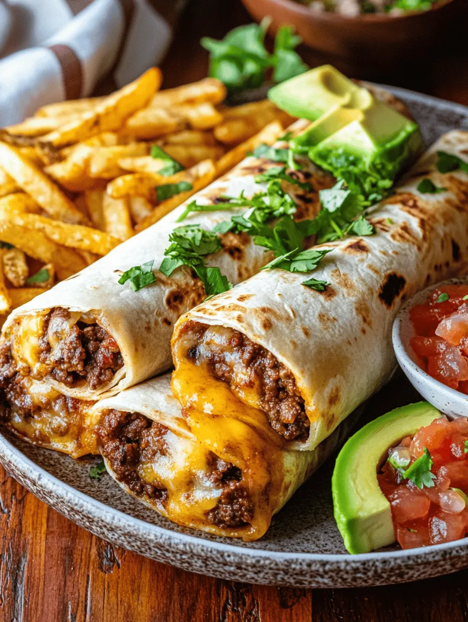 When it comes to comfort food, few dishes can compare to the mouthwatering appeal of Cheesy Beef Burritos with Crispy Fries. This tantalizing combination brings together two beloved favorites into one unforgettable meal. Imagine biting into a warm, soft burrito filled with savory ground beef, melted cheese, and zesty salsa, all complemented by a side of perfectly crispy fries. It's a dish that caters to both the heart and the palate, making it an ideal choice for family dinners, casual gatherings, or even a cozy night in.
