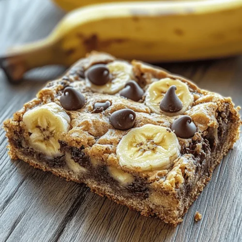 Chocolate Chip Banana Bars are a delightful and easy-to-make treat that perfectly marries the classic flavors of banana bread with the indulgence of rich chocolate. As baking enthusiasts know, ripe bananas are the secret to creating moist, flavorful desserts, and when combined with chocolate chips, they transform into a luscious snack or dessert that is hard to resist. This recipe not only satisfies your sweet tooth but also offers a comforting nostalgia that comes from the familiar pairing of bananas and chocolate.
