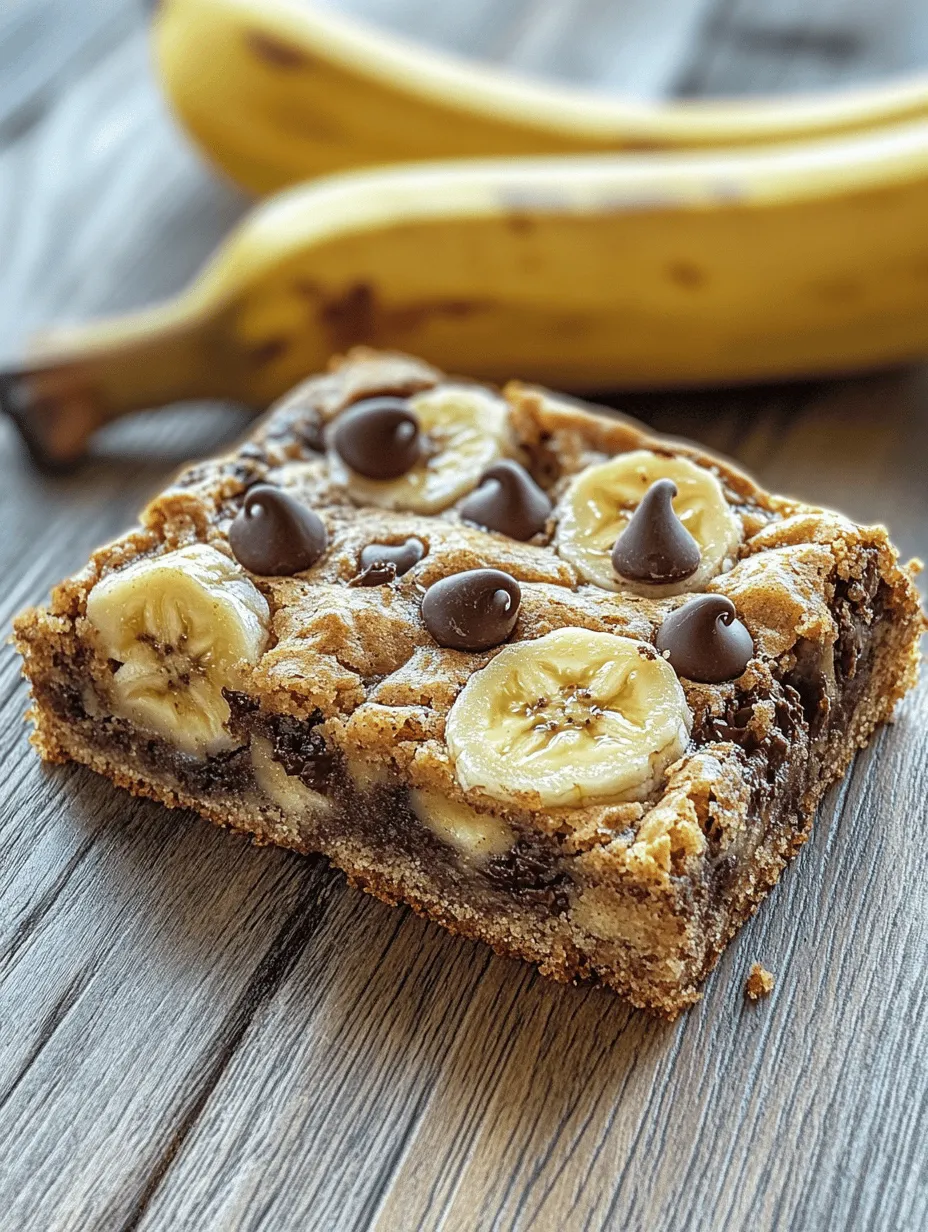 Chocolate Chip Banana Bars are a delightful and easy-to-make treat that perfectly marries the classic flavors of banana bread with the indulgence of rich chocolate. As baking enthusiasts know, ripe bananas are the secret to creating moist, flavorful desserts, and when combined with chocolate chips, they transform into a luscious snack or dessert that is hard to resist. This recipe not only satisfies your sweet tooth but also offers a comforting nostalgia that comes from the familiar pairing of bananas and chocolate.