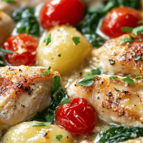In the realm of comforting meals, few dishes capture the essence of home-cooked goodness like the One-Pot Lemon Chicken Gnocchi Delight. This delightful recipe is not just a meal; it’s an experience that brings warmth and satisfaction to the dinner table. Featuring tender chicken, pillowy gnocchi, and vibrant spinach, this dish is elevated by the zesty brightness of lemon and the rich infusion of flavors that come together in a single pot.