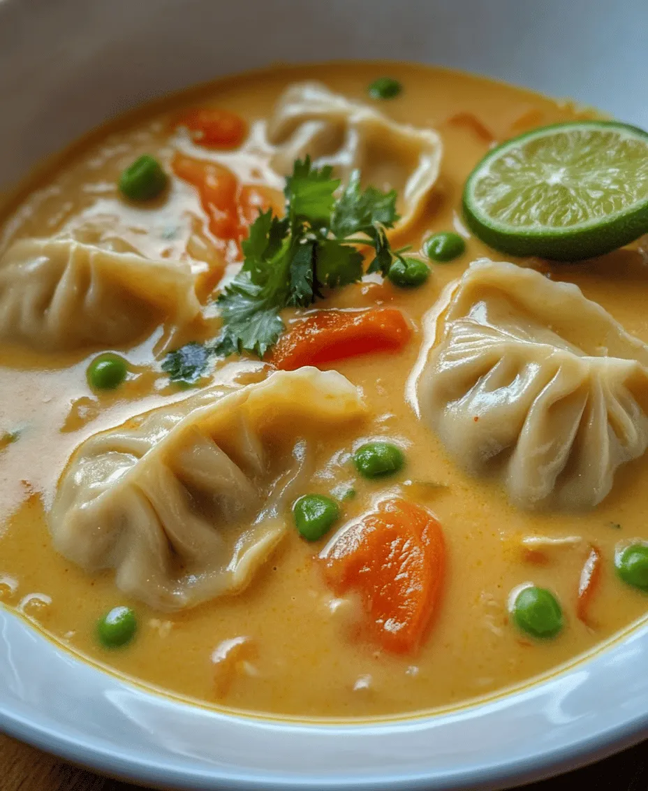 Curry Dumpling Soup is a delightful fusion dish that marries the comforting warmth of a hearty soup with the satisfying bite of dumplings. This recipe is not just a meal; it's an experience that envelops you in a world of rich flavors and textures. From the first spoonful, you’re greeted with an aromatic blend of spices that evoke the warmth of home-cooked meals, making it an ideal choice for cozy nights or gatherings with friends and family.