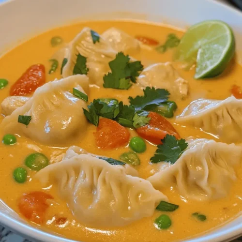 Curry Dumpling Soup is a delightful fusion dish that marries the comforting warmth of a hearty soup with the satisfying bite of dumplings. This recipe is not just a meal; it's an experience that envelops you in a world of rich flavors and textures. From the first spoonful, you’re greeted with an aromatic blend of spices that evoke the warmth of home-cooked meals, making it an ideal choice for cozy nights or gatherings with friends and family.