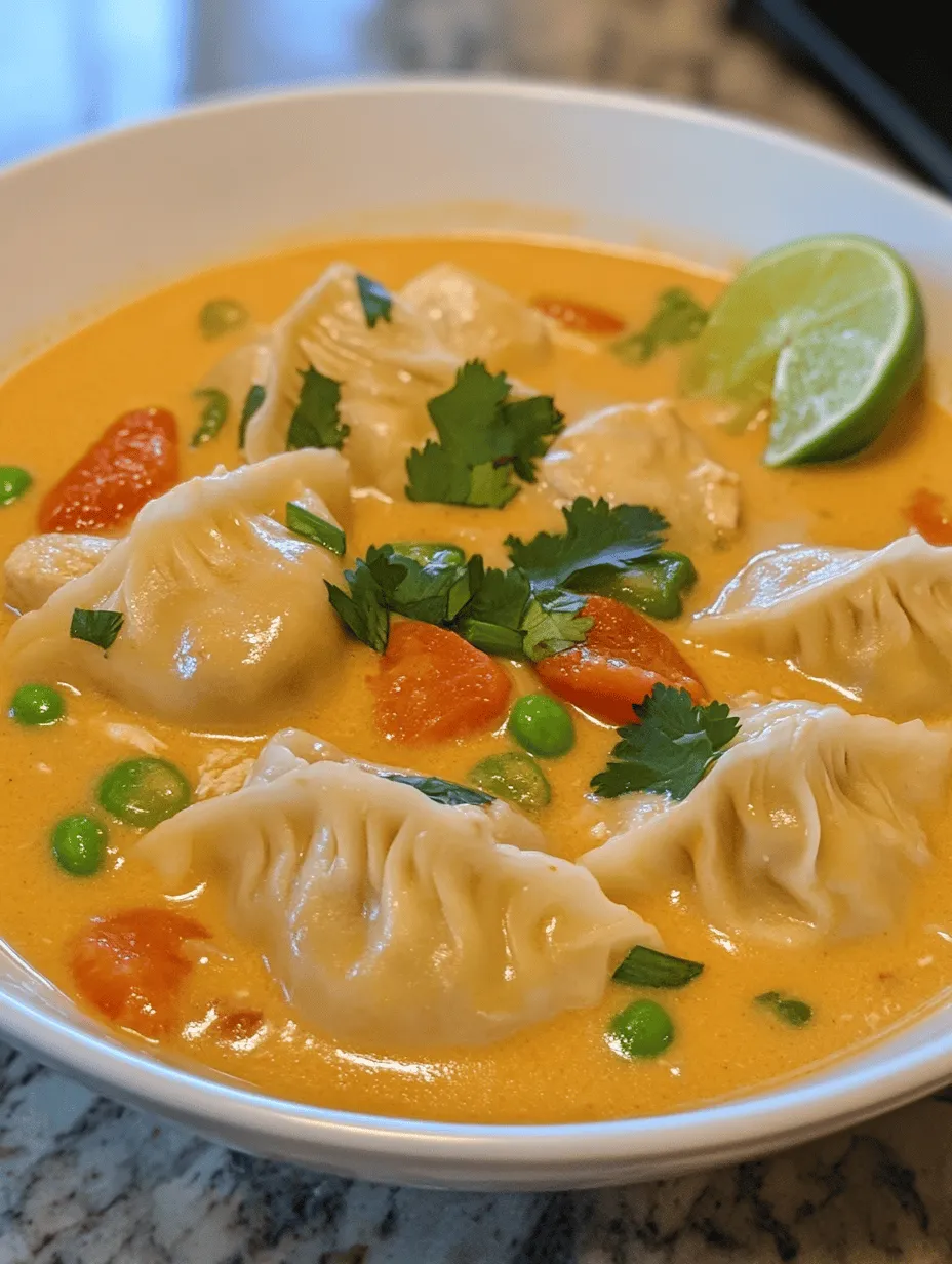 Curry Dumpling Soup is a delightful fusion dish that marries the comforting warmth of a hearty soup with the satisfying bite of dumplings. This recipe is not just a meal; it's an experience that envelops you in a world of rich flavors and textures. From the first spoonful, you’re greeted with an aromatic blend of spices that evoke the warmth of home-cooked meals, making it an ideal choice for cozy nights or gatherings with friends and family.