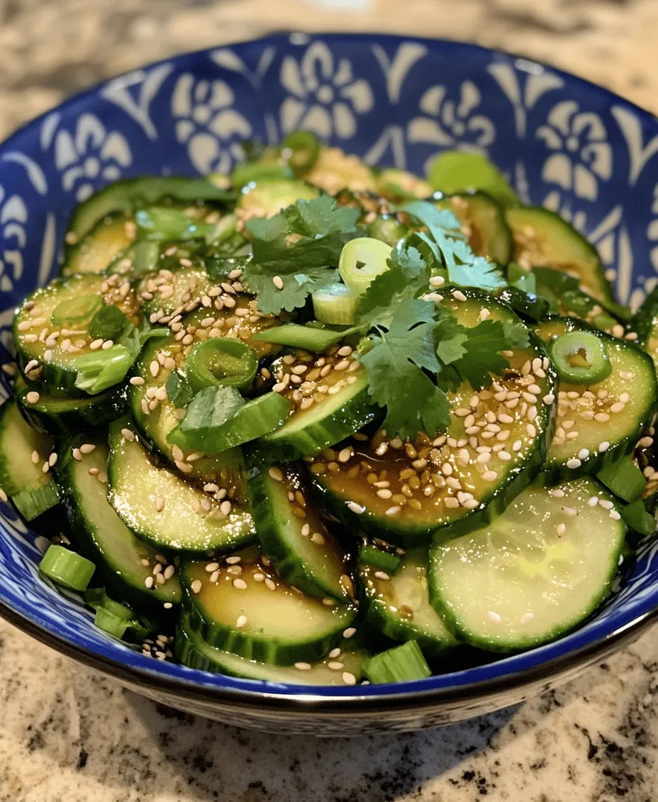 The Crunchy Sesame Asian Cucumber Salad is a dish that showcases the beauty of simplicity. It is particularly appealing during warmer months when fresh vegetables are abundant, and the desire for light, refreshing meals is at an all-time high. This salad isn't just about nourishment; it's a celebration of flavors. The crispness of the cucumbers, combined with the umami of soy sauce and the nuttiness of sesame oil, creates a delightful harmony that dances on the taste buds.