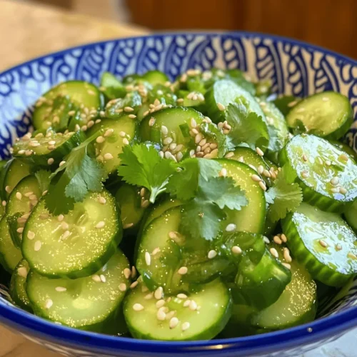 The Crunchy Sesame Asian Cucumber Salad is a dish that showcases the beauty of simplicity. It is particularly appealing during warmer months when fresh vegetables are abundant, and the desire for light, refreshing meals is at an all-time high. This salad isn't just about nourishment; it's a celebration of flavors. The crispness of the cucumbers, combined with the umami of soy sauce and the nuttiness of sesame oil, creates a delightful harmony that dances on the taste buds.
