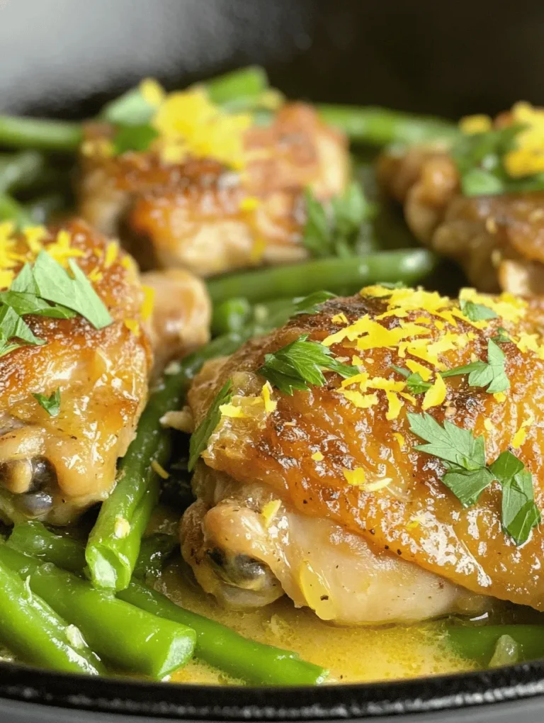 In today’s fast-paced world, the demand for quick, delicious meals that are easy to prepare has led to the rising popularity of one-pan recipes. These culinary gems are perfect for busy families and individuals who seek a satisfying dinner without the hassle of extensive cleanup. One standout recipe in this category is Lemon Garlic Butter Chicken and Green Beans Skillet. This dish not only embodies simplicity and flavor but also showcases how fresh ingredients can transform everyday cooking into a gourmet experience.