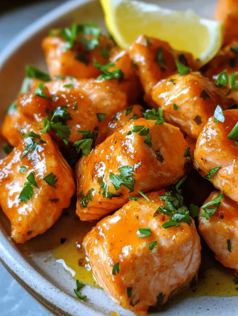 If you’re looking for a dish that tantalizes the taste buds and offers a delightful balance of flavors, look no further than Hot Honey Salmon Bites. This recipe is a delicious fusion of sweet, spicy, and savory elements, making it an irresistible choice for a variety of occasions. Whether you’re hosting a gathering, preparing an elegant appetizer for a dinner party, or simply seeking a quick and satisfying weeknight meal, these salmon bites fit the bill perfectly.