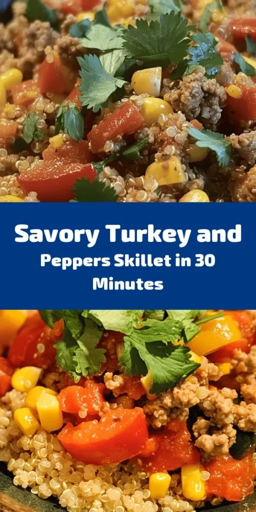 Discover a delicious and healthy meal with this Savory Ground Turkey and Peppers Delight! Packed with protein and vibrant veggies like bell peppers and corn, this dish is bursting with flavor thanks to spices like chili powder and smoked paprika. It's quick to prepare, taking only 30 minutes, making it perfect for busy weeknights. Serve it over quinoa or rice for a complete meal, and don't forget to garnish with fresh herbs for an extra touch. Enjoy wholesome eating!
