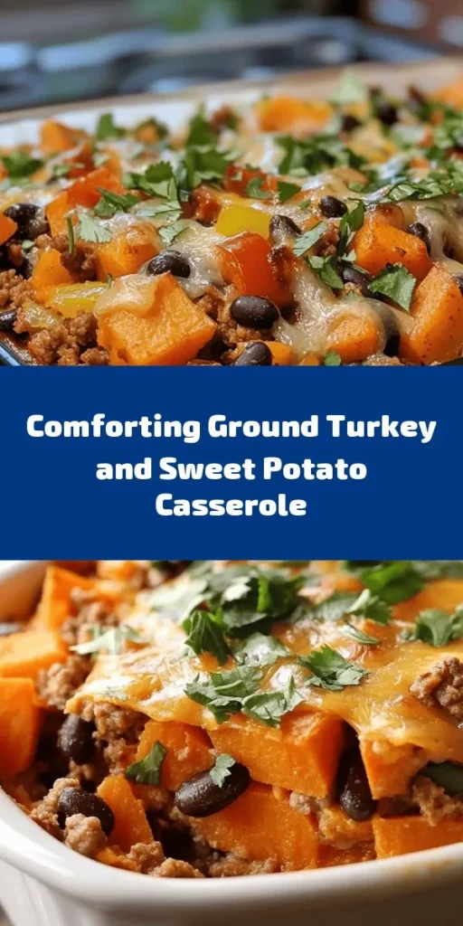 Warm up your dinner table with this cozy Ground Turkey Sweet Potato Casserole! This hearty dish features ground turkey, tender sweet potatoes, colorful bell peppers, and black beans with a sprinkle of spices for extra flavor. It's easy to make and perfect for feeding a crowd. Bake until bubbling and golden, then garnish with fresh cilantro for a pop of color. A delicious and nutritious meal that's sure to please! Enjoy this comforting classic that’s ready in under an hour!