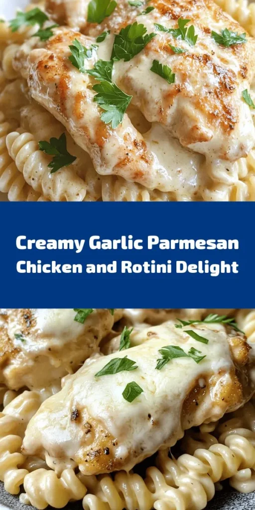 Indulge in a bowl of comfort with this creamy garlic butter chicken and rotini in Parmesan sauce! This satisfying dish combines tender chicken, perfectly cooked rotini, and a luscious sauce made from garlic, herbs, and rich Parmesan cheese. It’s quick to make, ready in just 30 minutes, and perfect for busy weeknights or cozy family dinners. Don’t forget to garnish with fresh parsley for that extra touch of flavor. Enjoy this creamy delight!