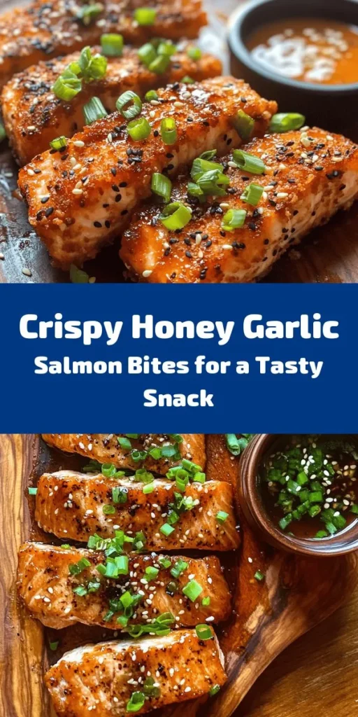Whip up these irresistible Crispy Honey Garlic Salmon Bites for a deliciously easy meal! With just a few simple ingredients like salmon, panko breadcrumbs, and a sweet garlic sauce, you’ll have a dish that's perfect for appetizers or dinner. Each bite is crispy on the outside and tender on the inside, all coated in a mouthwatering honey garlic glaze. Garnish with fresh green onions and sesame seeds for an added crunch. Quick to make and utterly delightful!