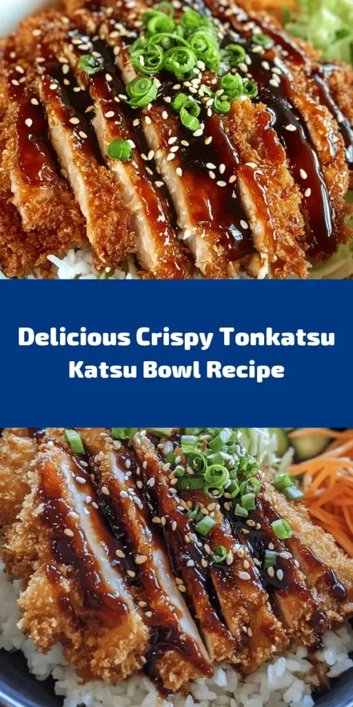 Looking for a delicious and satisfying meal? Try these Crispy Tonkatsu Katsu Bowls! Juicy pork loin chops are breaded and fried to golden perfection, then served over fluffy Japanese rice with fresh cabbage and a homemade tonkatsu sauce that packs a flavor punch. Topped with green onions and sesame seeds, this dish is not just a feast for the taste buds but also a treat for the eyes. Perfect for a weeknight dinner or meal prep!