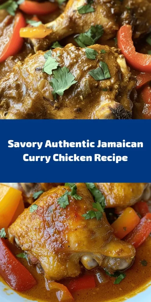Experience the bold flavors of Jamaica with this authentic Jamaican curry chicken recipe! With tender chicken marinated in a blend of Jamaican spices, coconut milk, and veggies, this dish is sure to impress. Perfect for family dinners or special occasions, it’s easy to make and packed with warmth. Serve it over rice, garnish with fresh cilantro, and adjust the spice level to your liking with Scotch bonnet peppers. Dive into a taste of the Caribbean today!