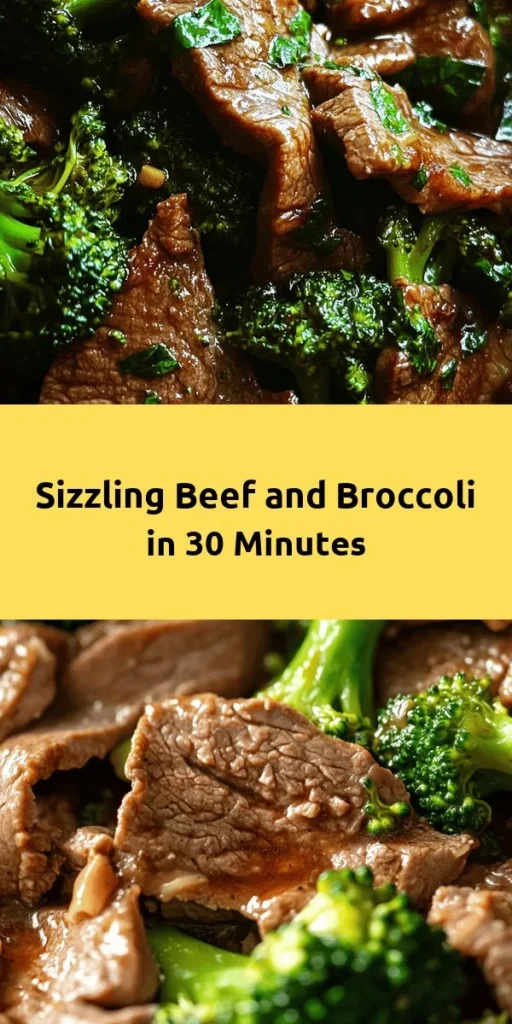 Discover the mouthwatering flavors of this Sizzling Beef and Broccoli Delight! This easy-to-follow recipe features tender flank steak marinated in savory soy, oyster sauce, and sesame oil, paired with vibrant blanched broccoli. In just an hour, you'll create a delicious one-pan dish that's perfect over jasmine rice. Ideal for weeknight dinners or meal prep, it’s a dish that brings a taste of the classic Asian stir-fry right to your kitchen. Get ready to impress!