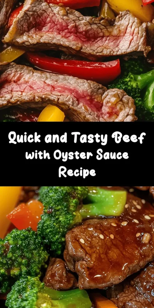 Whip up a delicious and savory Beef with Oyster Sauce Delight in just 30 minutes! This quick, mouthwatering dish features tender beef sirloin marinated in a flavorful blend of oyster and soy sauce, combined with fresh veggies like broccoli, bell peppers, and onions. Perfectly seasoned and served over jasmine rice or noodles, it’s the ideal weeknight meal. Try it today for a satisfying taste of Asian cuisine that’s sure to impress!