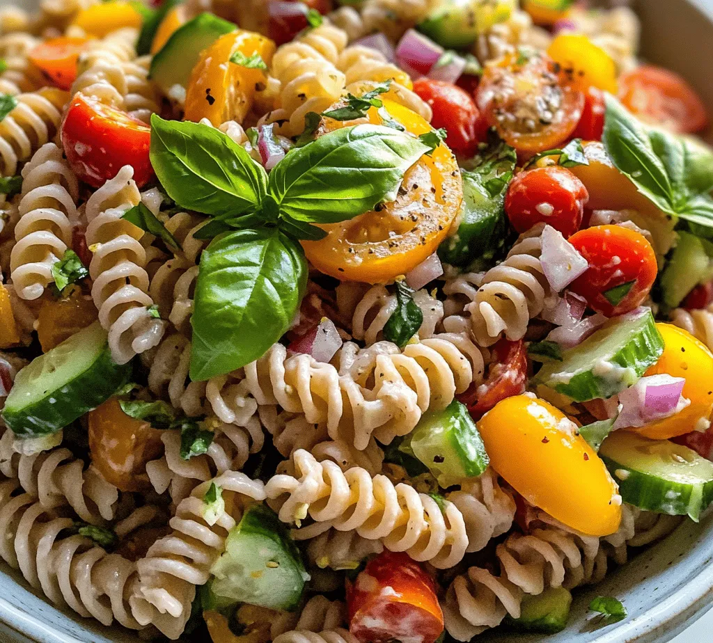 To create a delicious Lemon Basil Pasta Salad, understanding the key ingredients is essential. Each component contributes not only to the flavor but also to the nutritional profile of the salad.