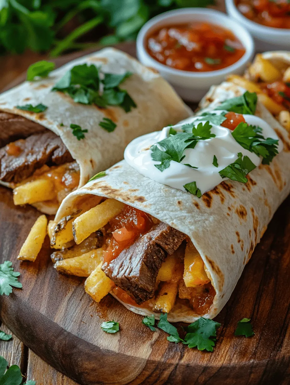 If you're on the lookout for a delicious and indulgent meal that combines crispy, savory, and cheesy elements, look no further than Steak & Cheese Dirty Fry Burritos. This mouthwatering dish elevates the classic burrito by infusing it with juicy steak, crispy fries, and a melty layer of cheese, making it an irresistible option for any occasion. Whether you’re planning a family dinner, hosting a casual gathering with friends, or simply want to treat yourself to a satisfying weeknight meal, these burritos are sure to impress.