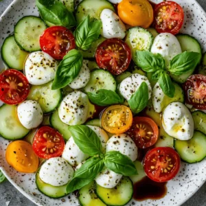 As the warm days of summer approach, salads emerge as a quintessential meal option, offering not only a refreshing reprieve from the heat but also a colorful array of flavors and nutrients. Among the myriad of salad varieties, the Cucumber Caprese Salad stands out as a vibrant and healthy choice, perfectly suited for outdoor picnics, family gatherings, or a light dinner on the patio. Combining the crispness of cucumbers with the creaminess of fresh mozzarella and the sweetness of ripe cherry tomatoes, this salad is a celebration of summer produce that embodies simplicity, freshness, and versatility.