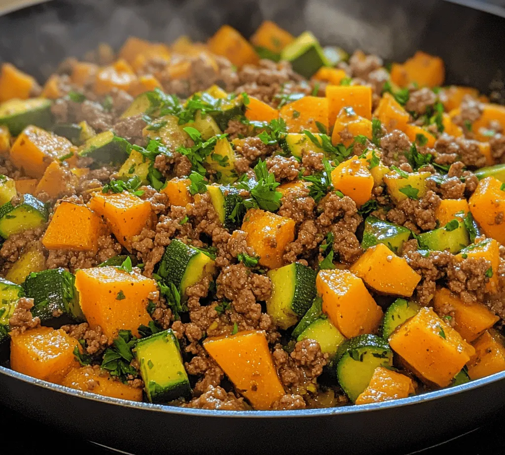 In the fast-paced world we live in, finding time to prepare wholesome meals can often feel like an uphill battle. Enter the Ground Beef Zucchini Sweet Potato Skillet—an easy, nutritious, and delicious one-pan meal that not only satisfies your hunger but also keeps your health in check. This dish combines the rich flavors of ground beef, the crispiness of zucchini, and the sweetness of sweet potatoes into a delightful medley that appeals to both the palate and the eye.