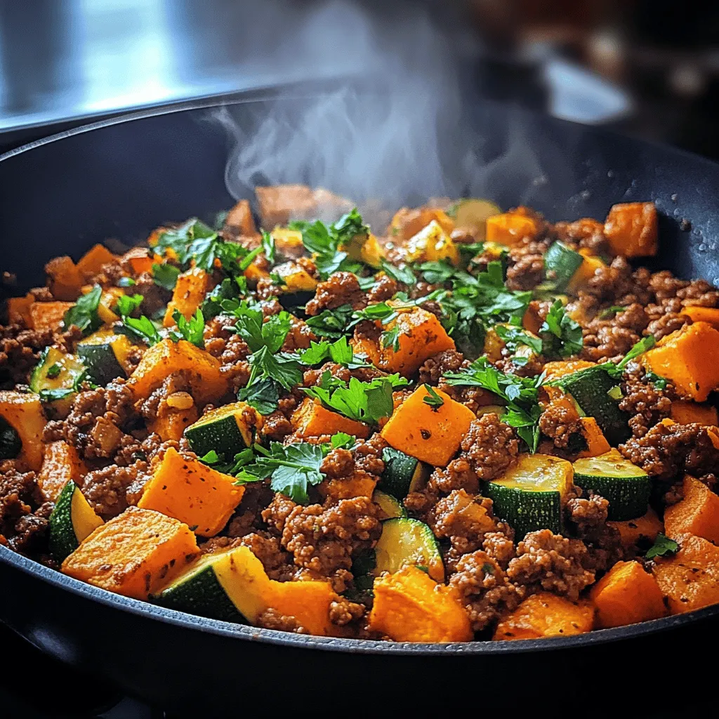 In the fast-paced world we live in, finding time to prepare wholesome meals can often feel like an uphill battle. Enter the Ground Beef Zucchini Sweet Potato Skillet—an easy, nutritious, and delicious one-pan meal that not only satisfies your hunger but also keeps your health in check. This dish combines the rich flavors of ground beef, the crispiness of zucchini, and the sweetness of sweet potatoes into a delightful medley that appeals to both the palate and the eye.