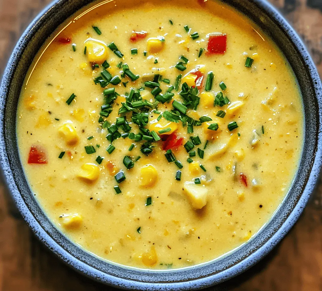 To create the perfect Creamy Summer Corn Chowder, it’s essential to understand the role of each ingredient used in this delightful dish. Each component contributes not only to the flavor profile but also to the nutritional value of the chowder.