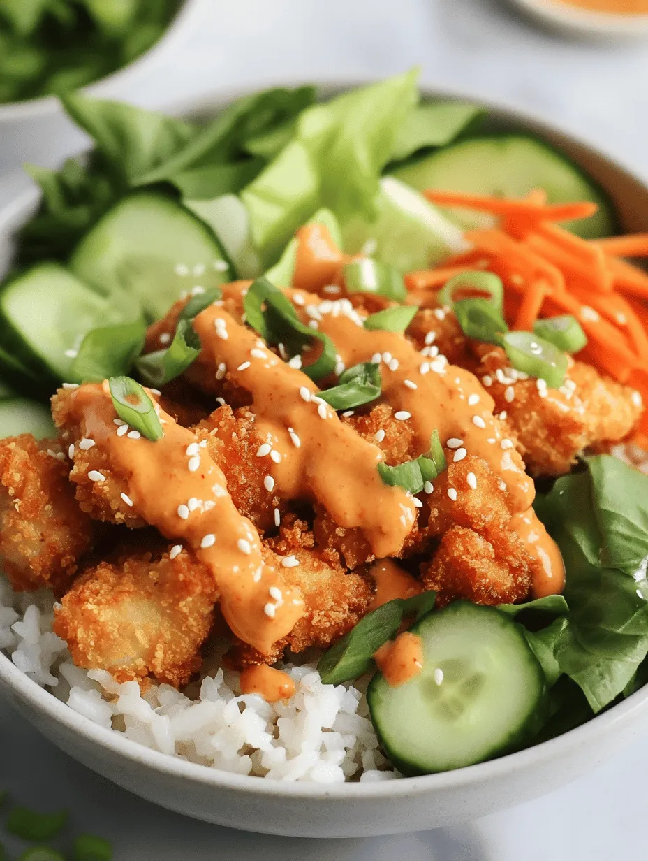 The Bang Bang Chicken Bowl has taken the culinary scene by storm, captivating food enthusiasts with its bold flavors and colorful presentation. This dish is a delightful amalgamation of crispy chicken, fresh vegetables, and a creamy, spicy sauce that has earned its place in the hearts (and stomachs) of many. Originating from the popular Bang Bang Chicken dish, this bowl meal is not just a feast for the taste buds but also a wholesome option packed with protein, vitamins, and minerals.