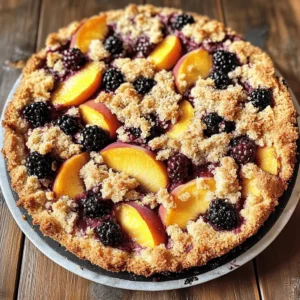 There’s something truly enchanting about the aroma of a freshly baked coffee cake wafting through your home. This Peach Blackberry Coffee Cake Delight combines the sweetness of ripe peaches with the tartness of blackberries, creating a harmonious blend that captivates the senses. Ideal for breakfast, brunch, or an afternoon snack, this delightful treat pairs beautifully with a cup of coffee or tea, making it a versatile addition to any occasion. Whether you’re hosting a casual gathering or simply indulging yourself, this cake promises to impress with its vibrant flavors and moist texture.