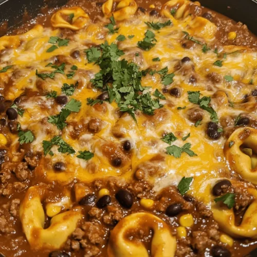 Are you ready to embark on a culinary adventure that tantalizes your taste buds? Introducing Cheesy Beef Enchilada Tortellini—a delightful fusion dish that combines the comforting allure of Italian tortellini with the bold, vibrant flavors of Mexican enchiladas. This innovative recipe is not only a feast for the senses but also a celebration of two beloved comfort foods coming together in perfect harmony. With its creamy cheese-filled pasta enveloped in a rich enchilada sauce, this dish is guaranteed to be a hit at your dinner table, whether it's a busy weeknight or a laid-back gathering with friends and family.