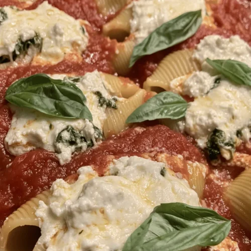 Delve into the world of comfort food with this easy spinach and ricotta stuffed shells recipe. For those who appreciate the harmony of flavors, this dish combines the rich, creamy essence of ricotta cheese with the vibrant, nutritious goodness of spinach. Each tender pasta shell cradles this delightful filling, creating a symphony of taste that is further enhanced by a generous topping of marinara sauce and melted mozzarella cheese. Whether you are seeking a quick weeknight dinner or an impressive dish for a special occasion, this recipe is your go-to solution. Not only is it simple to prepare, but it also provides a wholesome meal that the whole family will adore.