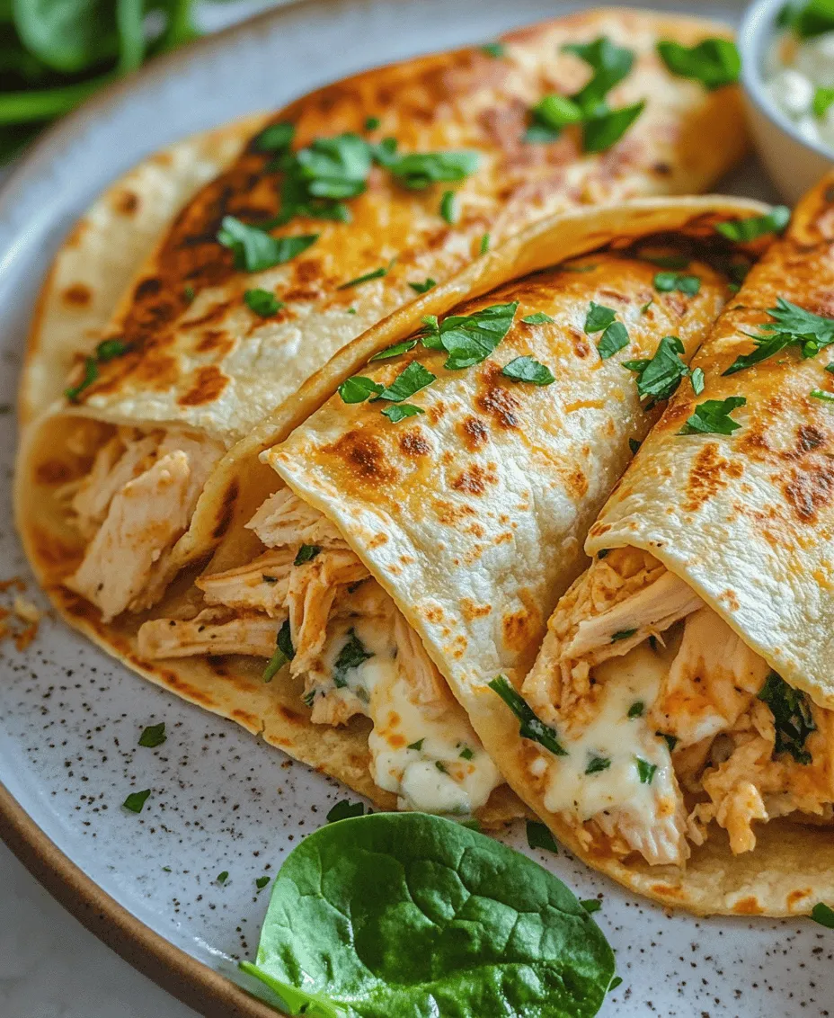 Cheesy Garlic Chicken Wraps combine the comforting essence of home-cooked meals with the practicality of a quick bite. The allure of these wraps lies in their ability to deliver a rich, savory flavor profile, thanks to the harmonious blend of ingredients including tender chicken, gooey cheese, and aromatic garlic. This recipe is perfect for busy weeknights when you need something that can be prepared in under 30 minutes, yet still feels indulgent.
