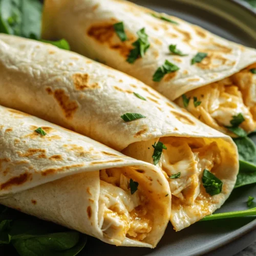 Cheesy Garlic Chicken Wraps combine the comforting essence of home-cooked meals with the practicality of a quick bite. The allure of these wraps lies in their ability to deliver a rich, savory flavor profile, thanks to the harmonious blend of ingredients including tender chicken, gooey cheese, and aromatic garlic. This recipe is perfect for busy weeknights when you need something that can be prepared in under 30 minutes, yet still feels indulgent.
