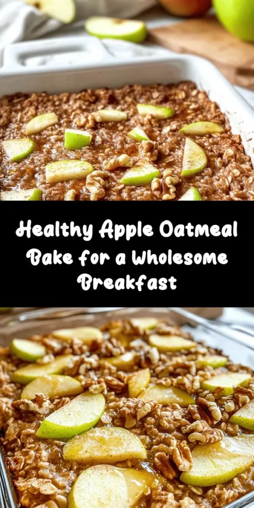 Start your day off right with this irresistible Healthy Apple Oatmeal Breakfast Bake! Packed with rolled oats, fresh apples, and sweetened with maple syrup or honey, this wholesome dish is both delicious and nutritious. Perfect for meal prep or a cozy family brunch, it’s easy to make and customizable with nuts and dried fruits. Bake it until golden brown, serve warm, and enjoy the wonderful aroma of cinnamon and apples filling your kitchen!