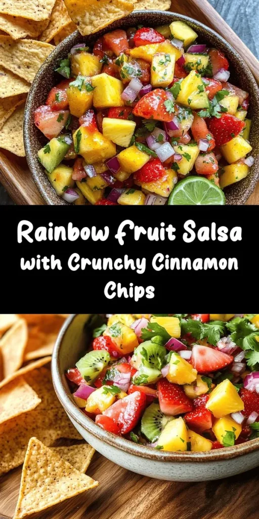 Brighten up your snack time with this refreshing Fruity Fiesta Salsa paired with crispy Cinnamon Chips! Made with a colorful mix of strawberries, mango, kiwi, and pineapple, this delightful fruit salsa is enhanced with lime and honey for a burst of flavor. The homemade cinnamon chips are perfectly sweet and crunchy, making them the ideal companion for dipping. Easy to prepare and ready in just 30 minutes, it’s a fun, healthy treat for any occasion!