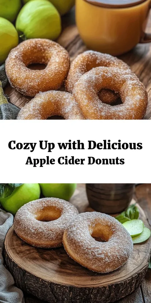 Looking for a delightful fall treat? Try these irresistible apple cider donuts! Made with a mix of all-purpose and whole wheat flour, they’re packed with the warm flavors of cinnamon and nutmeg. With a hint of applesauce and the richness of melted butter, these baked donuts are easy to make and simply delicious. Perfect for pairing with a cup of hot cider, they’re sure to impress! Enjoy warm for the ultimate cozy experience.