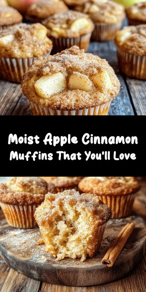 Indulge in the perfect fall treat with these irresistible moist apple cinnamon muffins! Made with Granny Smith apples, warm spices, and a hint of nutmeg, these muffins are a delightful way to start your day. Quick to prepare and baked to perfection in just 30 minutes, they're great for breakfast or a snack. Top them with a crunchy cinnamon sugar sprinkle for an extra touch. Enjoy them warm or store them for later in an airtight container!