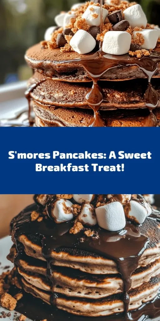 Treat yourself to these Irresistible S’mores Pancakes that bring all the flavors of classic s’mores to your breakfast table! With rich cocoa, mini chocolate chips, fluffy marshmallows, and crushed graham crackers, these pancakes are a delightful twist on a beloved favorite. Made in just 20 minutes, they’re perfect for family brunch or special occasions. Top with chocolate syrup for an extra sweet treat. Get ready to indulge in pancake perfection!