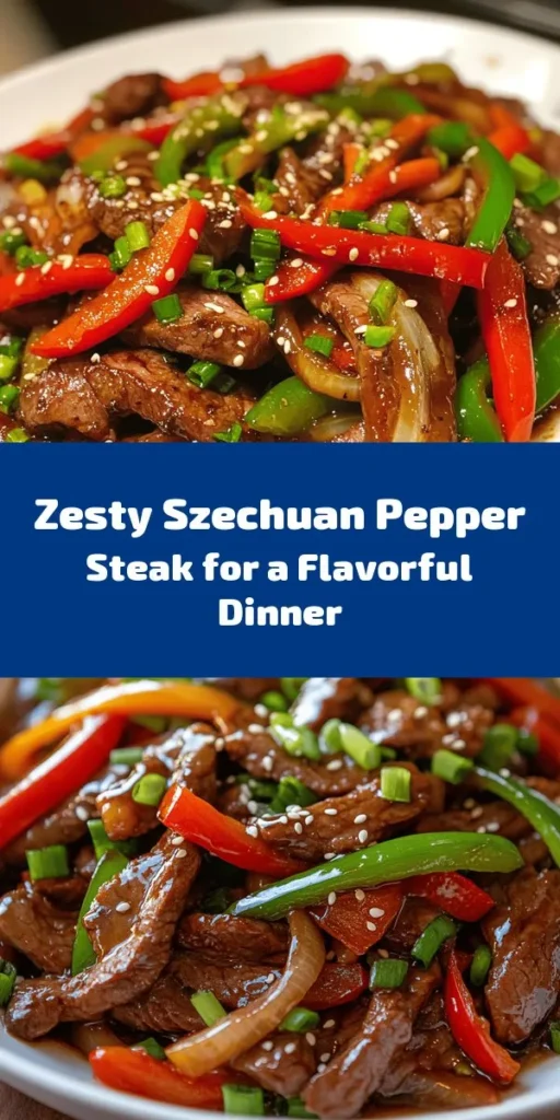 Discover the bold flavors of this Spicy Szechuan Pepper Steak recipe! Perfectly marinated flank steak is stir-fried with vibrant bell peppers, onions, and a kick of chili paste for a dish that’s bursting with taste. Ready in just 30 minutes, it’s great for busy weeknights or impressing guests. Garnished with green onions and sesame seeds, this dish is not just delicious but also a feast for the eyes. Give it a try tonight and elevate your dinner game!